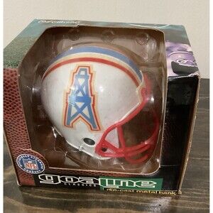 Ertl Houston Oilers Goal Line Classics Die Cast Helmet Coin Bank NFL Boxed